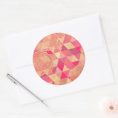 花幾何学模様 ラウンドシール (封筒)