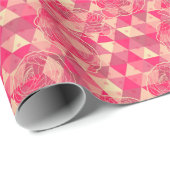 花幾何学模様 ラッピングペーパー (ロールコーナー)