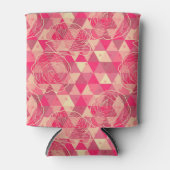 花幾何学模様 缶クーラー (正面)