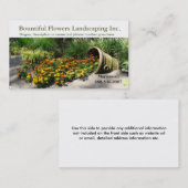 花庭師か庭師をこぼす植木鉢 名刺 (正面/裏面)