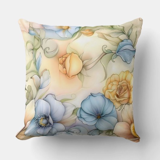 花弁お洒落照明植物学 クッション (正面)