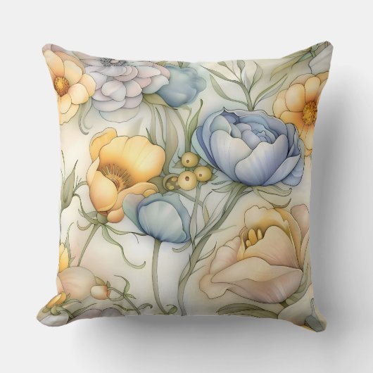 花弁お洒落照明植物学 クッション (正面)