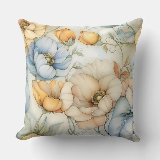 花弁お洒落照明植物学 クッション (正面)