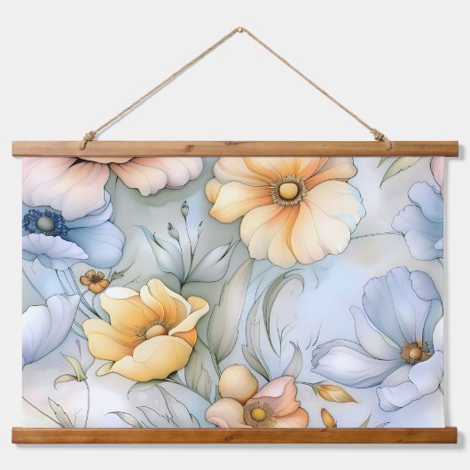 花弁お洒落照明植物学 吊り下げ型タペストリー (正面)