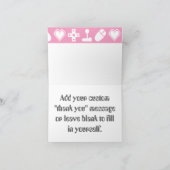 花弁のピンクのサンキューカードの複数競技者用モード サンキューカード (内部)