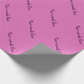 花弁のピンクのパーソナライズなリネン包装紙 ラッピングペーパー (角)
