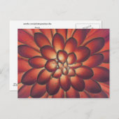 花弁のモダンアブストラクトフラワーファインアート ポストカード (正面/裏面)