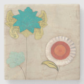 花弁はIを模造します ストーンコースター (正面)