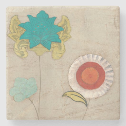 花弁はIを模造します ストーンコースター (正面)