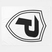 花弁バンドブースター商標ブランケット(ブラックロゴ) フリースブランケット (正面(横))