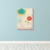 花弁パターンI キャンバスプリント (インサイチュ (ウッドフロア))