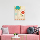 花弁パターンI キャンバスプリント (インサイチュ (リビング))