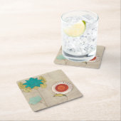 花弁パターンI スクエアペーパーコースター (インサイチュ)