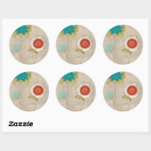 花弁パターンI ラウンドシール (シート)