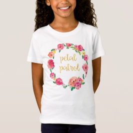 花弁パトロールフラワーガールギフトシャツ Tシャツ