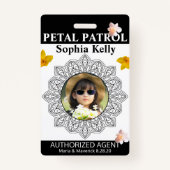 花弁パトロールフラワーガールバッジ バッジ (正面)