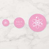 花弁ピンクテーブルの魅力的な紙吹雪 コンフェッティ (正面)