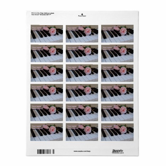 花弁ピンク鍵 ラベル (フルシート)