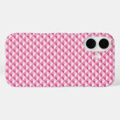 花弁ピンク、エナメルルック、スタッズグリッド Case-Mate iPhoneケース (裏面 (横))