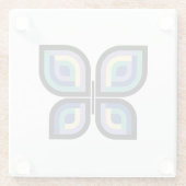 花弁プリズムバタフライ ガラスコースター (裏面)