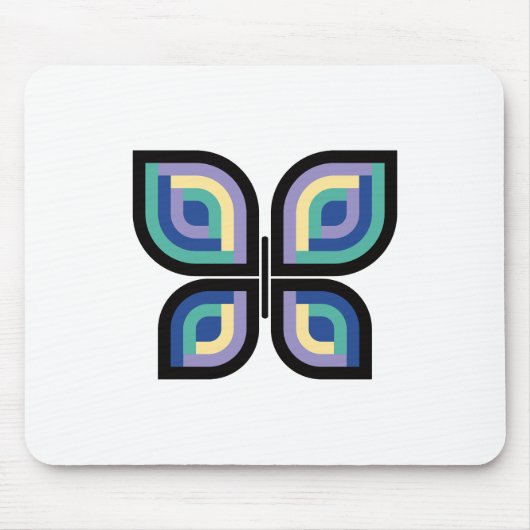 花弁プリズムバタフライ マウスパッド (正面)