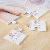 花弁ベビーガール誕生発表カスタム写真 ジグソーパズル (側面)