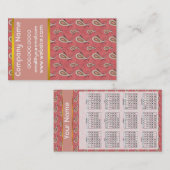 花弁ペイズリー模様 名刺 (正面/裏面)