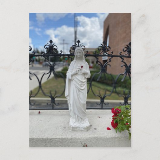 花弁付きハートマリア ポストカード (正面)