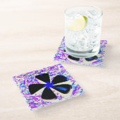 花弁双輪フラワーサンダー_コーブ ガラスコースター (アングル)