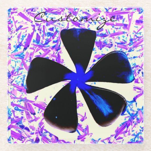 花弁双輪フラワーサンダー_コーブ ガラスコースター (正面)