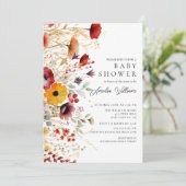 花弁完成ベビーシャワー招待状 招待状 (スタンド正面)
