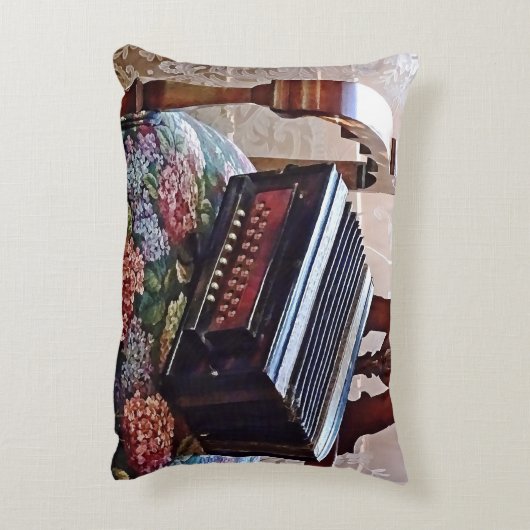 花弁座付き椅子のアコーディオンのボタン アクセントクッション (裏面(縦))