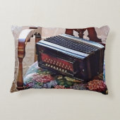 花弁座付き椅子のアコーディオンのボタン アクセントクッション (裏面)