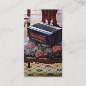 花弁座付き椅子のアコーディオンのボタン 名刺 (裏面)