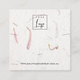 花弁手作り紙ネックレスブレスレットディスプレイ スクエア名刺