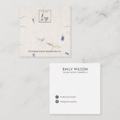 花弁手作り紙ネックレスブレスレットディスプレイ スクエア名刺 (正面/裏面)