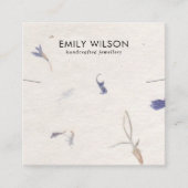 花弁手作り紙ネックレスブレスレットディスプレイ スクエア名刺 (正面)