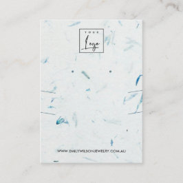 花弁手作り紙ロングネックレスイヤリングディスプレイ 名刺