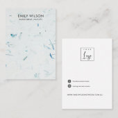 花弁手作り紙ロングネックレスイヤリングディスプレイ 名刺 (正面/裏面)