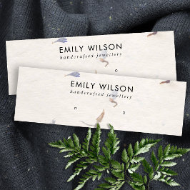 花弁手製紙スタッドイヤリングディスプレイ スキニー名刺