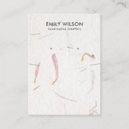 花弁手製紙ネックレスイヤリングディスプレイ 名刺