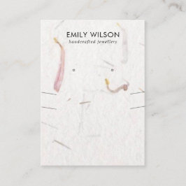 花弁手製紙ネックレスイヤリングディスプレイ 名刺