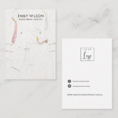 花弁手製紙ネックレスイヤリングディスプレイ 名刺 (正面/裏面)