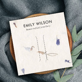 花弁手製紙ヘアクリップ表示カード スクエア名刺