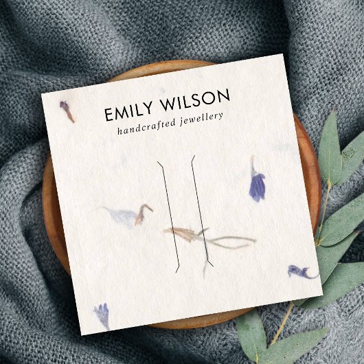 花弁手製紙ヘアクリップ表示カード スクエア名刺