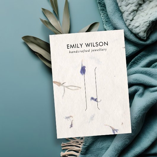 花弁手製紙ヘアクリップ表示カード 名刺