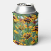 花弁数々のグロリオサデイジー 缶クーラー (缶裏面)