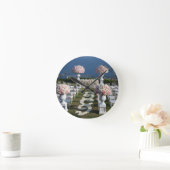 花弁結婚の通路ランナー–20 ラウンド壁時計 (ホーム)