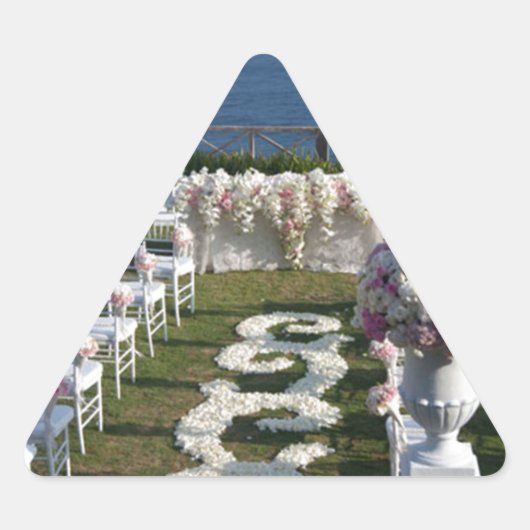 花弁結婚の通路ランナー–20 三角形シール (正面)