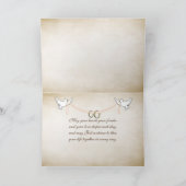 花弁結婚バラの祝いの指輪 カード (内部)